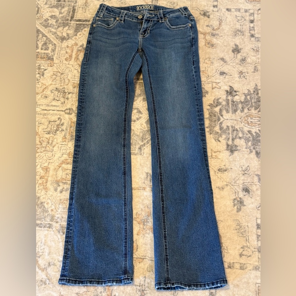 Rock & Roll Cowgirl Riding Jeans 28x38 Extra Long Bootcut Western